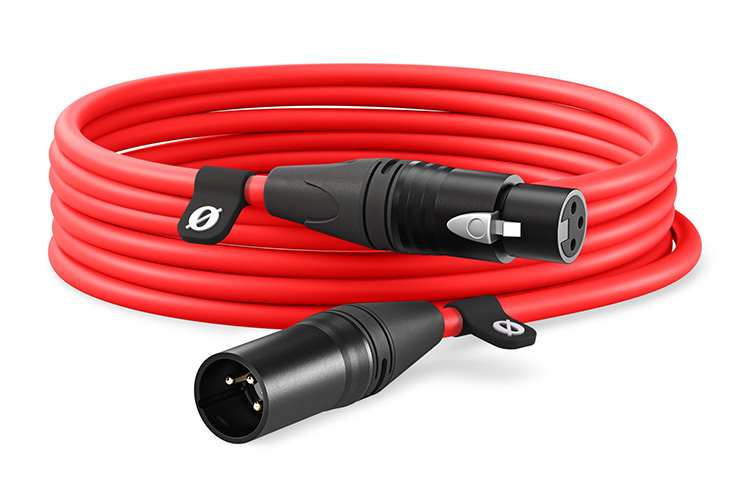 Røde XLR-kabel 6 meter Rød