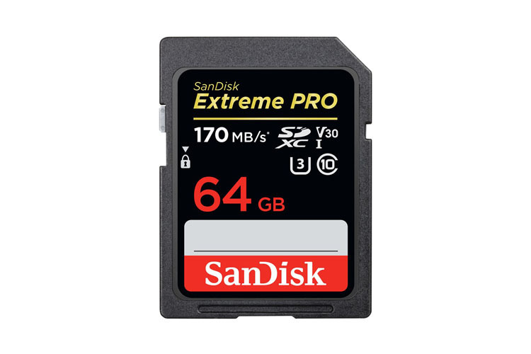 SanDisk SDXC Extreme Pro 64GB 170MB/s UHS-I V30 U3 C10