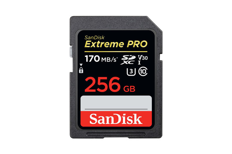 SanDisk SDXC Extreme Pro 256GB 170MB/s UHS-I V30 U3 C10