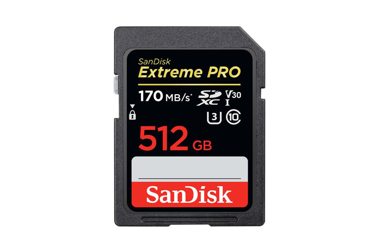 SanDisk SDXC Extreme Pro 512GB 170MB/s UHS-I V30 U3 C10