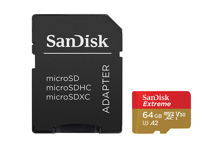 SanDisk MicroSDXC Extreme 64GB 170MB/s A2 C10 V30 m/ Adapter
