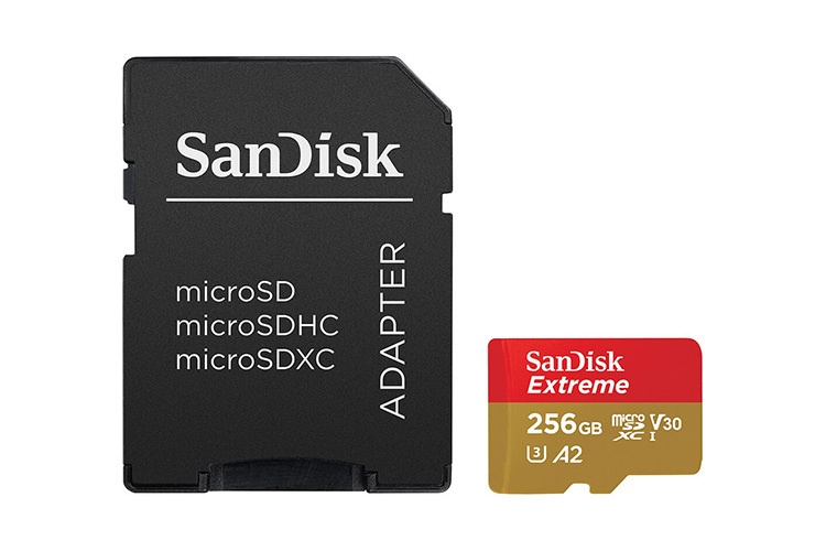 SanDisk MicroSDXC Extreme 256GB 190MB/s A2 C10 V30 m/ Adapter
