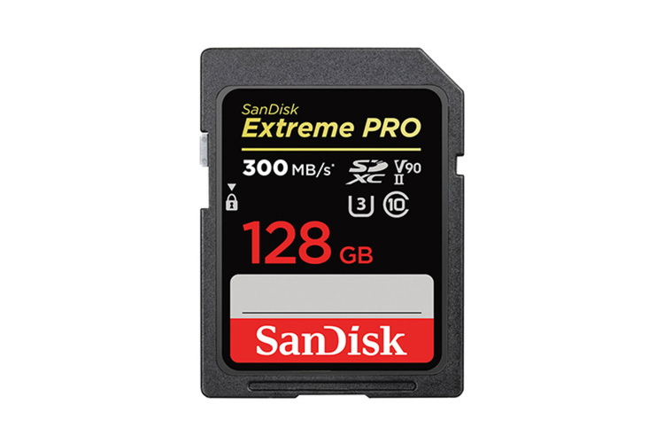 SanDisk SDXC Extreme Pro 128GB 300MB/s UHS-II V90 B-vare