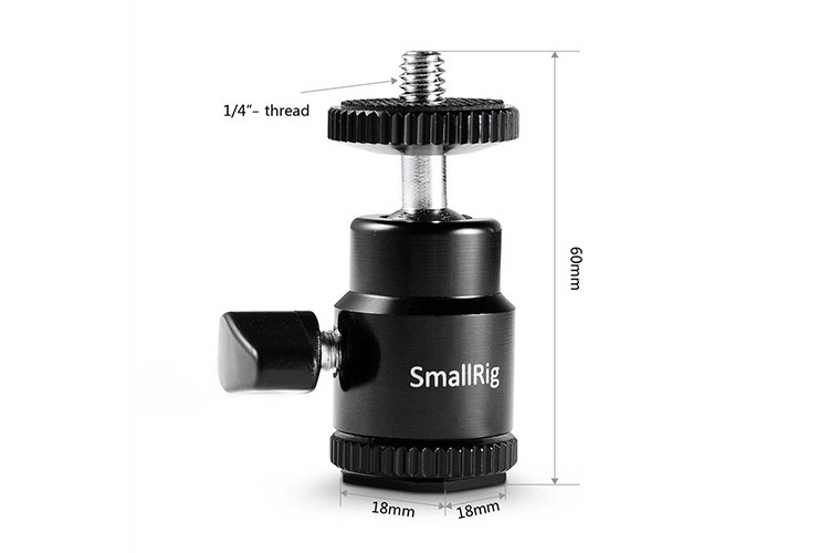 SmallRig 761 Cold Shoe Mount-Ballhead 1/4