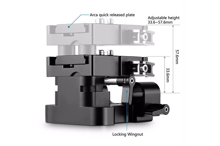 SmallRig 2092 Universal 15mm Rail Support Baseplate