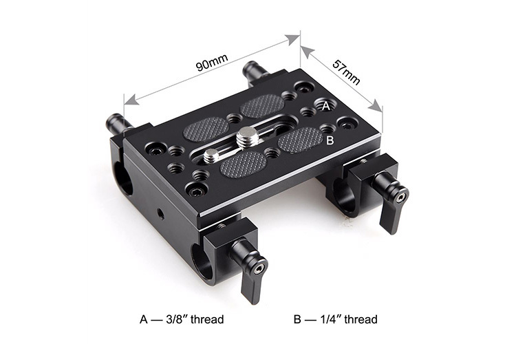 SmallRig 1775 Mounting Plate w/ 15mm Rod Clamps