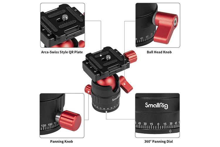 SmallRig 3034 Aluminum Panoramic Kulehode