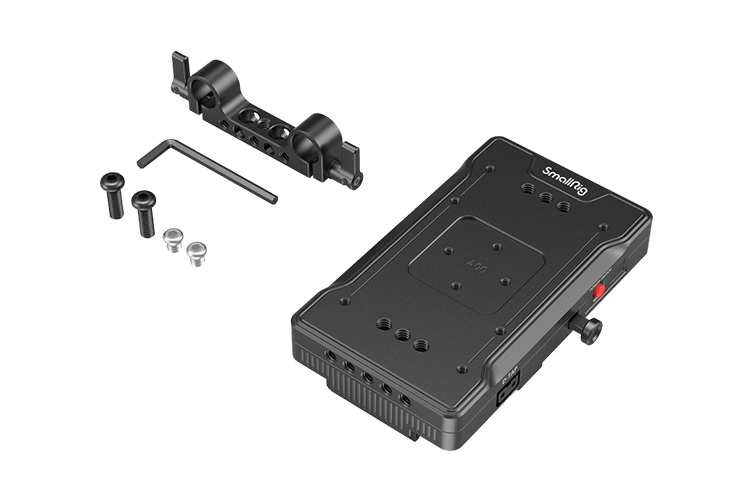 SmallRig 3203 Battery Adapter Plate V-Mount Dual 15mm Rod Clamp