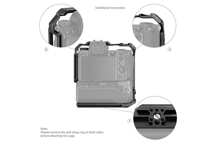 SmallRig 3866 Camera Cage for Nikon Z 6II & Z 7II m/ MB-N11 Batterigrep