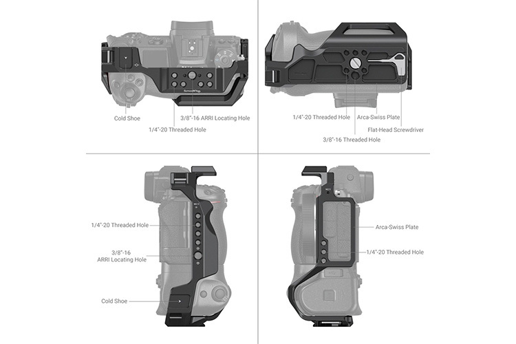 SmallRig 3866 Camera Cage for Nikon Z 6II & Z 7II m/ MB-N11 Batterigrep
