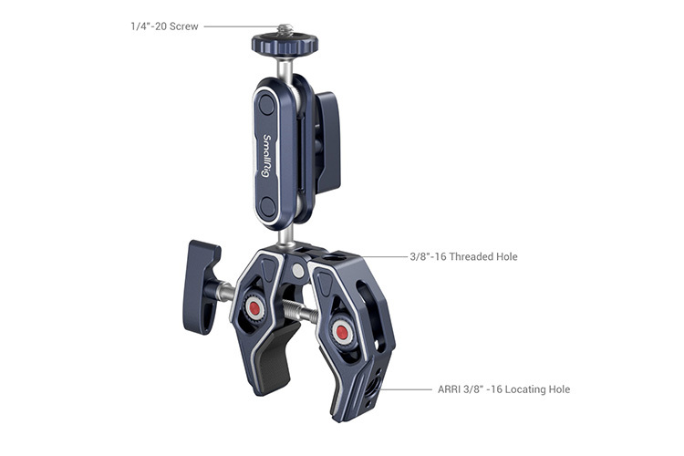 SmallRig 3757 Crab-Shaped Clamp with Ballhead Magic Arm