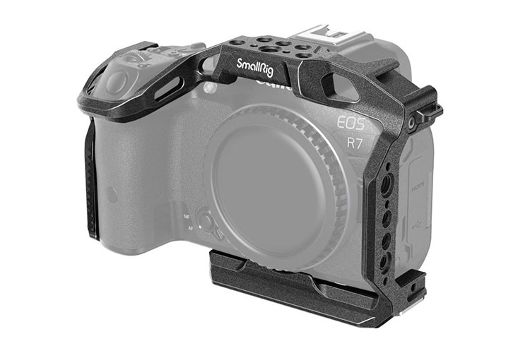SmallRig Camera Cage For Canon R7 - Aluminum Alloy Rig With Quick Release Plate & Multiple Mounting Points
