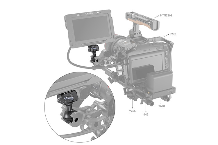 SmallRig 3600 Drop-in HawkLock mini Quick Release 1/4-20 Ball Head