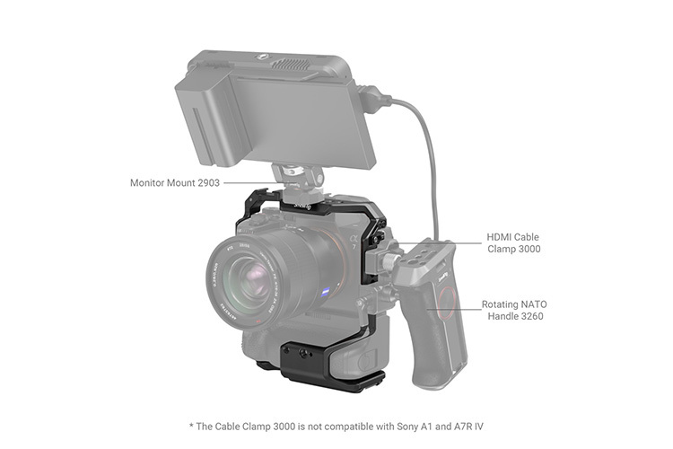 SmallRig 3594 Camera Cage for Sony A7S III/A7 IV/A7R IV/A1 with VG-C4EM Battery Grip
