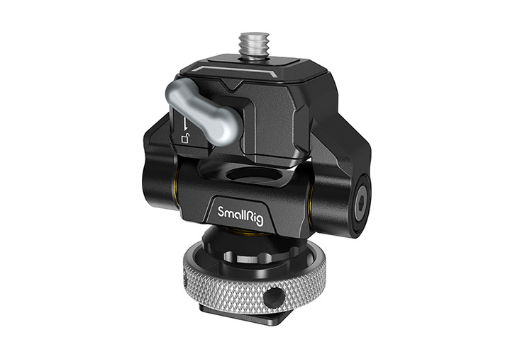 SmallRig 3514 Drop-in HawkLock mini Quick Release Monitor Mount with Cold Shoe