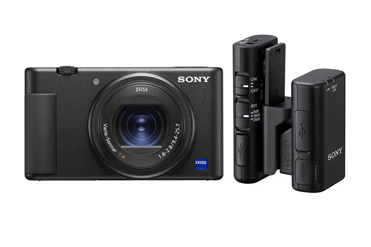 Sony ZV1 Vlogging Kamera + ECM-W2BT Trådløs Mikrofon