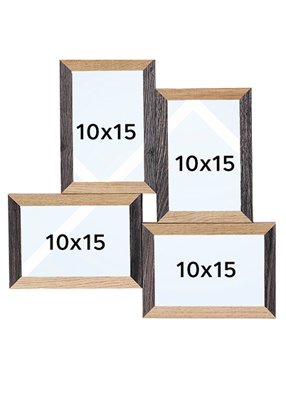 ZEP Italia Vercelli Collage Bilderamme - Naturlig tre & Svart, 10x15 x4 | Heltre