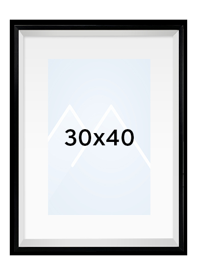 Focus Aster Box Bilderamme - Svart, 30x40, 40x50 | Aluminium