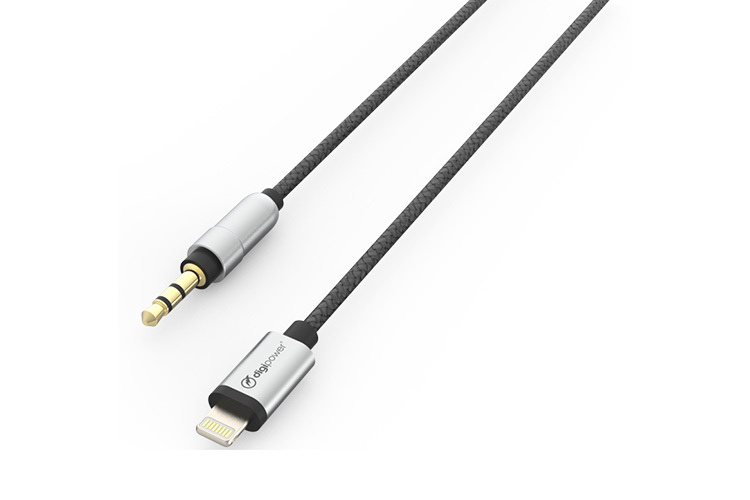 digipower 3,5mm AUX til Lightning-kabel 1 m