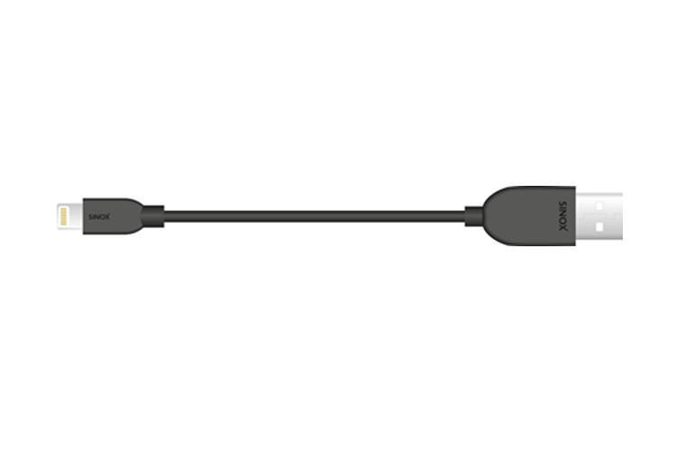 iMedia Sinox USB-Lightning Kabel 1 Meter Sort