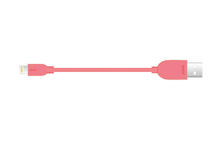 iMedia Sinox USB-Lightning Kabel 1 Meter Rosa