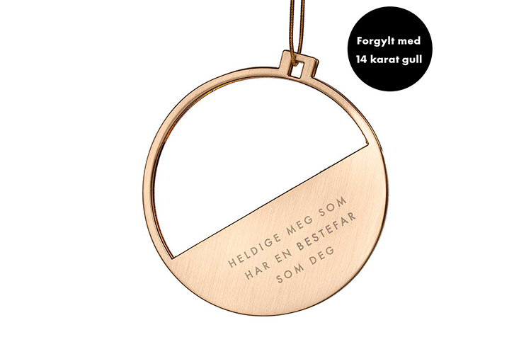 Julepynt med fotoramme til Bestefar