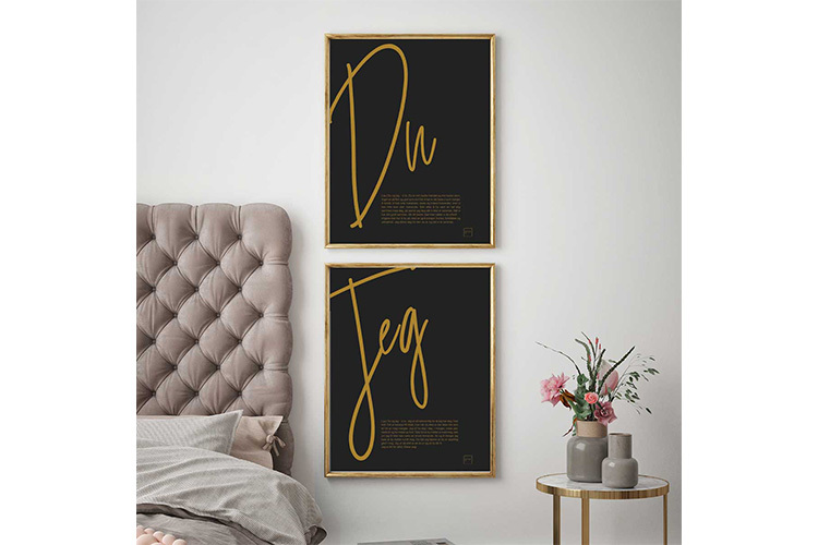 PictureIt Du og Jeg Sort Gull Poster