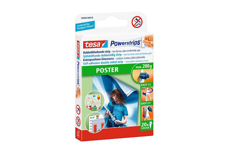 tesa Powerstrips Poster Dobbelsidig Tape