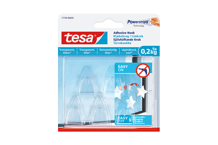 tesa Limkrok for Gjennomsiktige Flater og Glass 5x 0,2 kg
