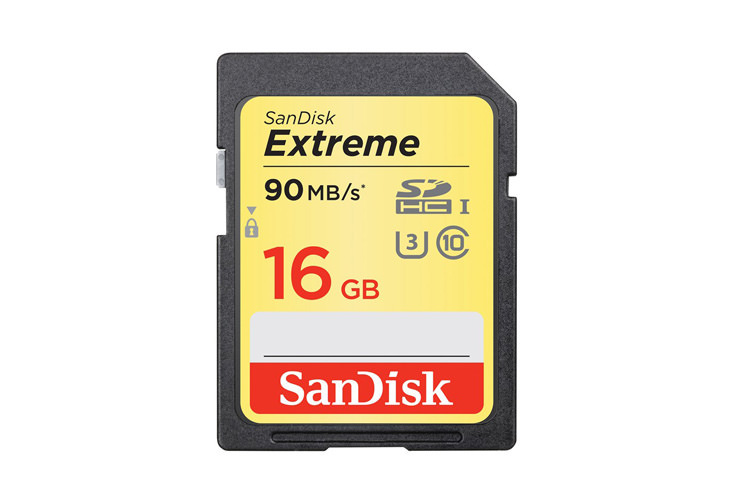 SanDisk SDHC Extreme 16GB 90MB/s U3 UHS-I