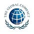 Logo med teksten «The Global Compact», omgitt av en krans og en stilisert jordklode