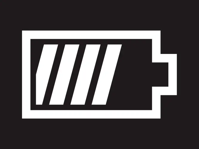 Batteriikon som viser full ladning