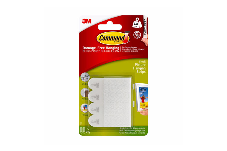 3M Hanging Strips Bildeoppheng Hvite Små 4pk 3M Hanging Strips Bildeoppheng Hvite Små 4pk