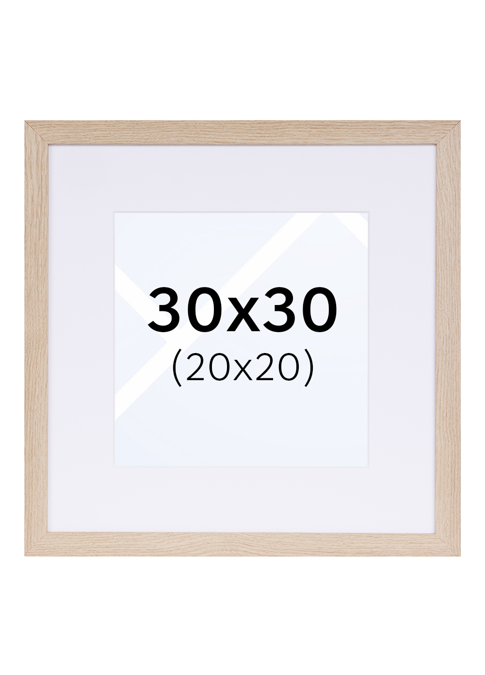 TR Reykjavik Bilderamme - Lys Eik, 20x20, 30x30