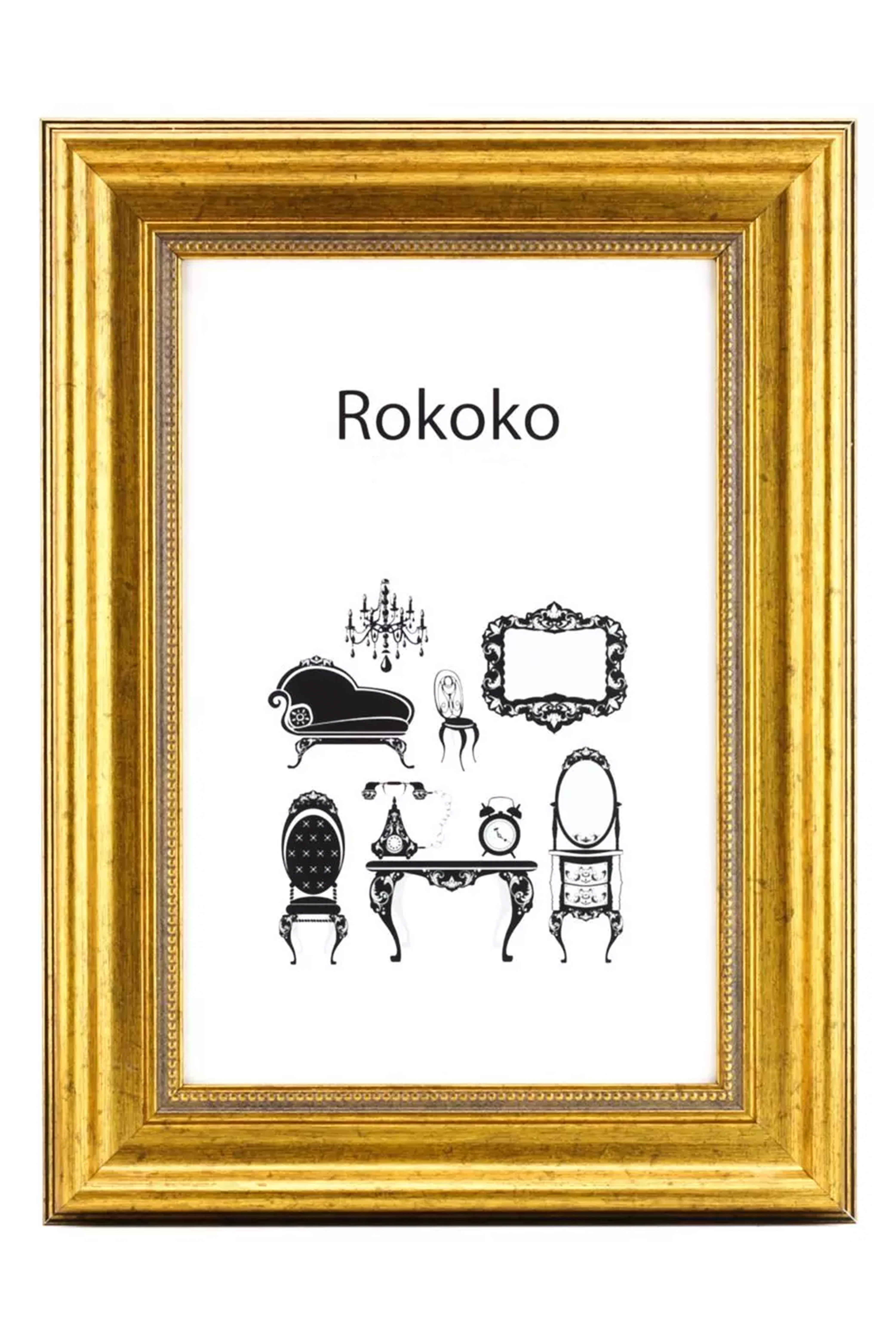 Estancia Rokoko Bilderamme - Gull, 50x60