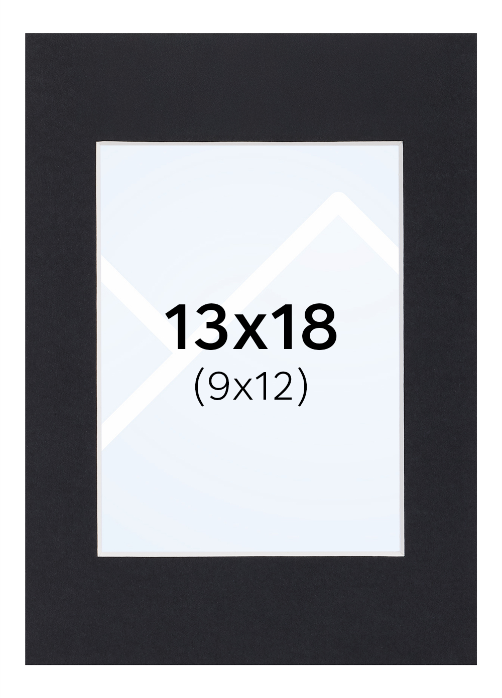 Focus Passepartout - Svart, 9x12, 13x18