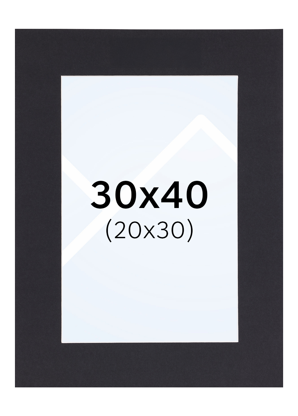 Focus Passepartout - Svart, 20x30, 30x40
