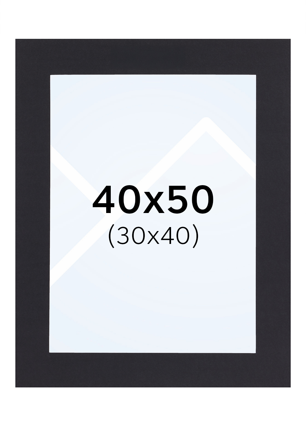 Focus Passepartout - Svart, 30x40, 40x50