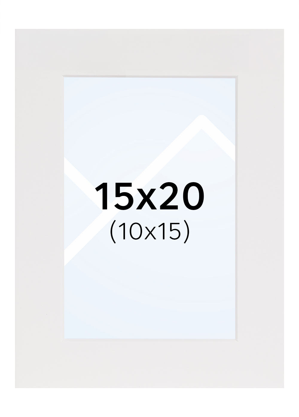 Focus Passepartout - Hvit, 10x15, 15x20