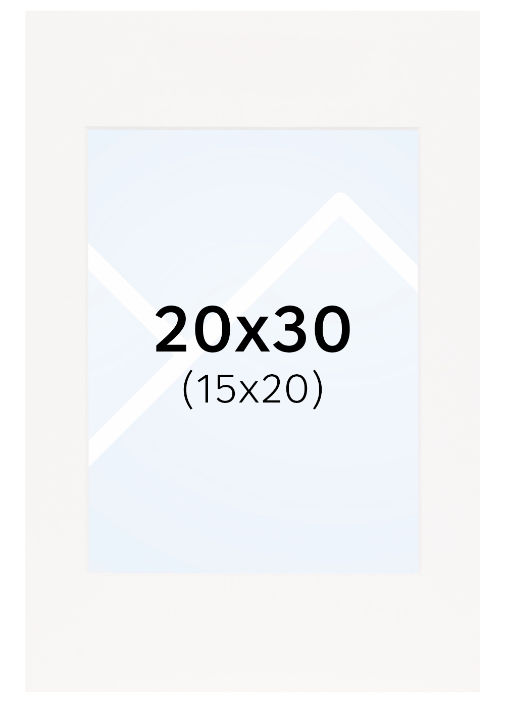 Focus Passepartout - Hvit, 15x20, 20x30