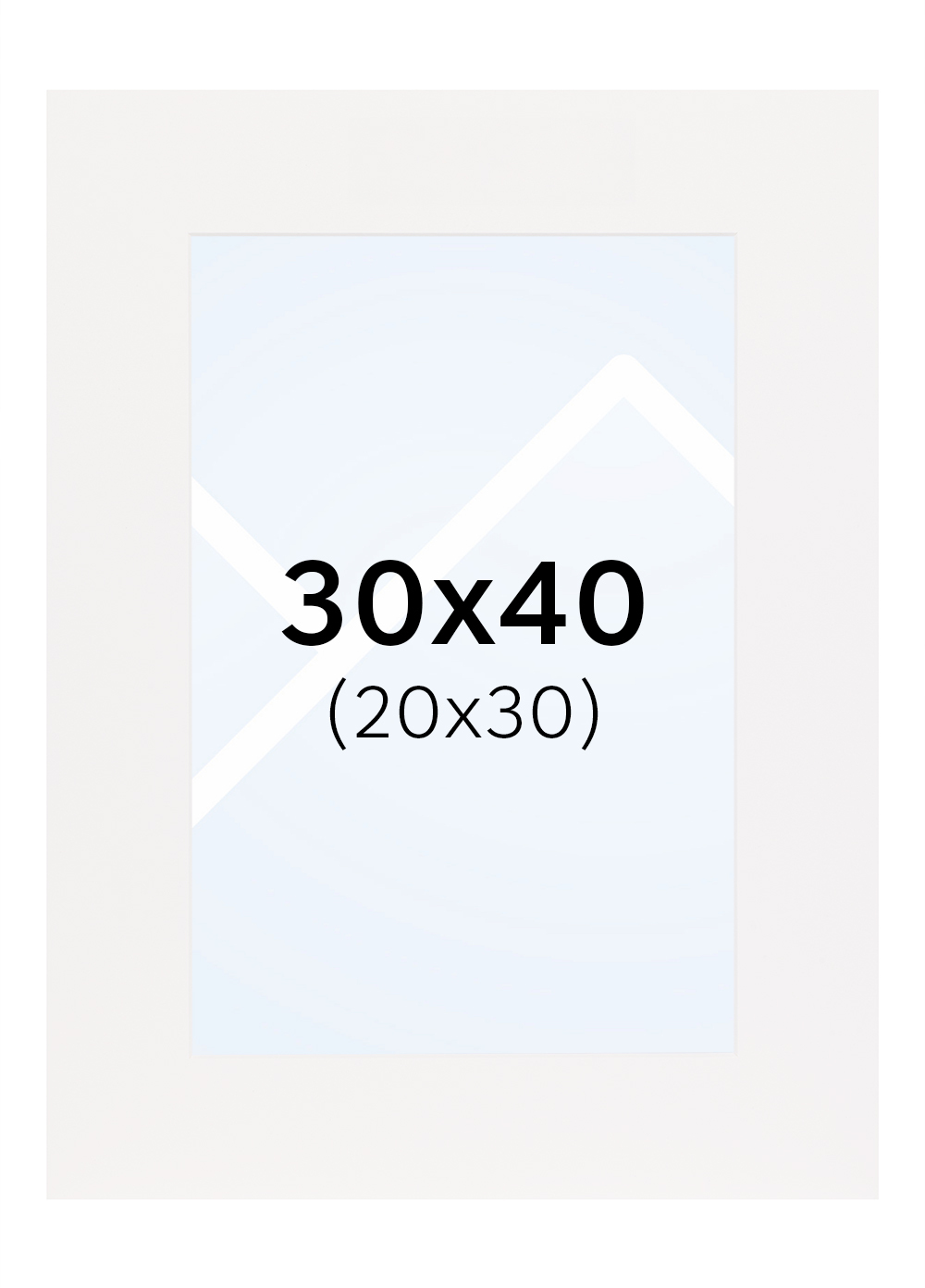 Focus Passepartout - Hvit, 20x30, 30x40