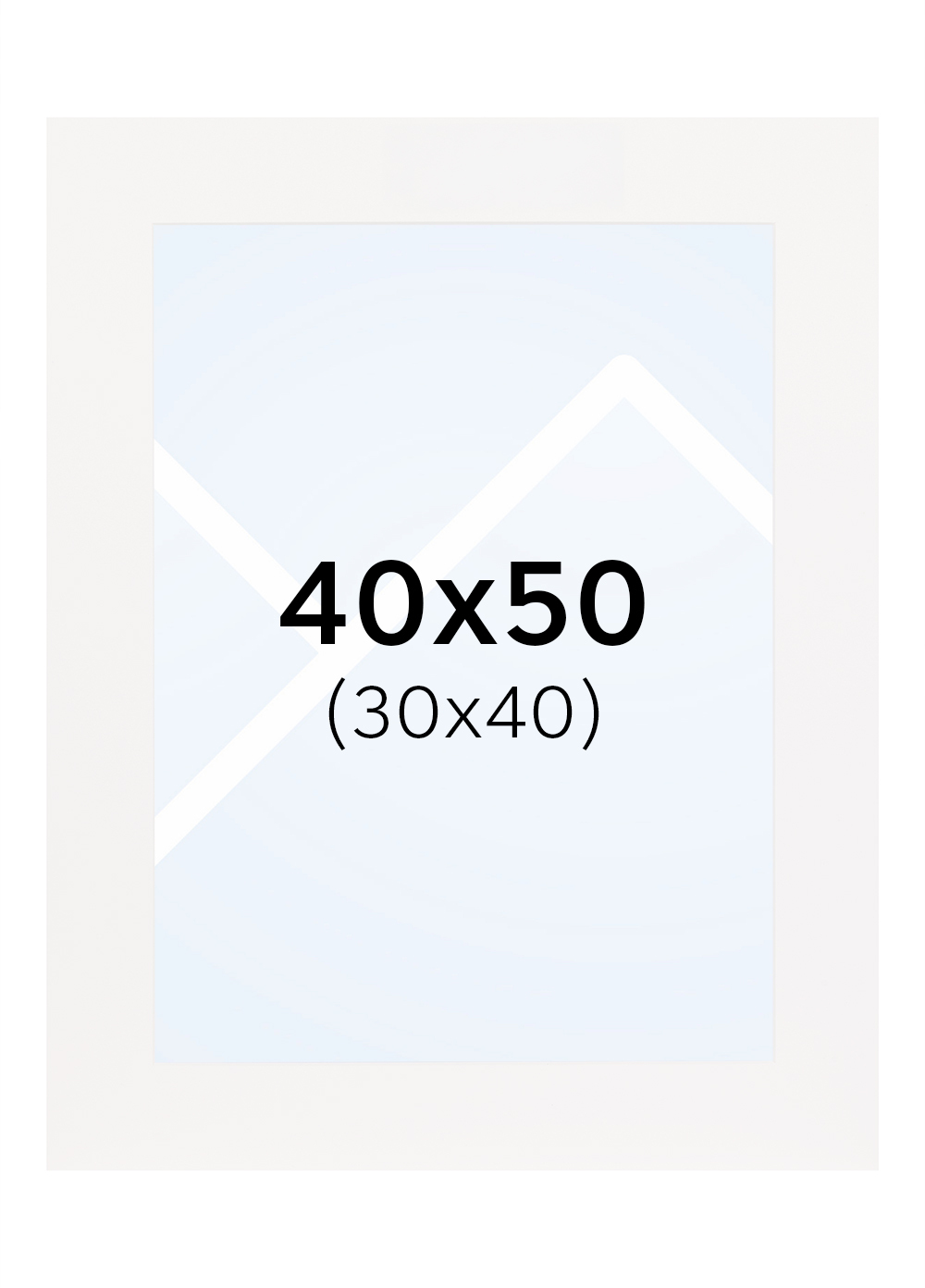 Focus Passepartout - Hvit, 30x40, 40x50