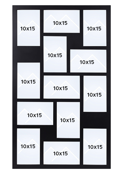 Focus Collageramme - Svart, 13 bilder