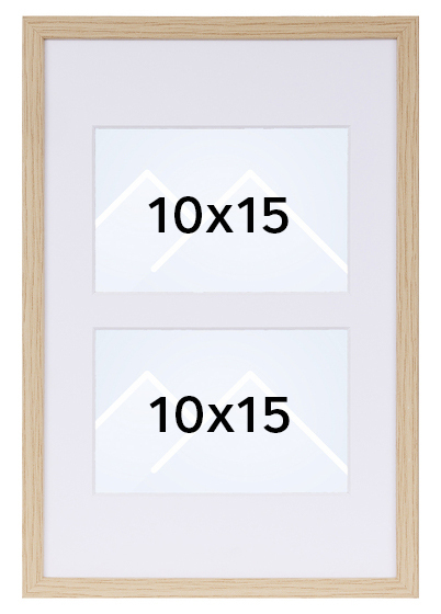 TR København Galleri Collageramme - Lys Eik, 10x15 x2