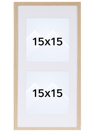 TR København Galleri Collageramme - Lys Eik, 15x15 x2