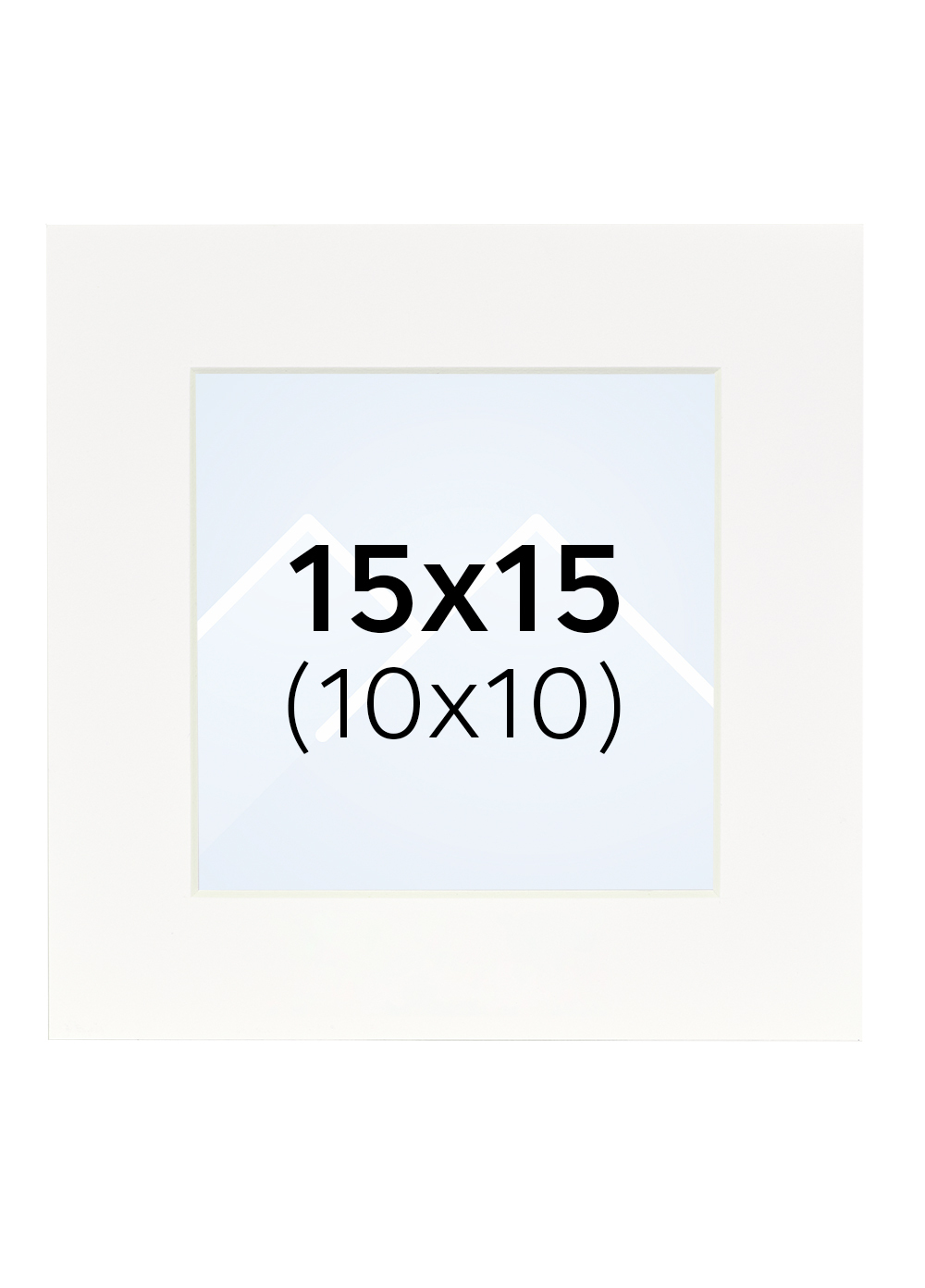 Interart Passepartout - Hvit, 10x10, 15x15