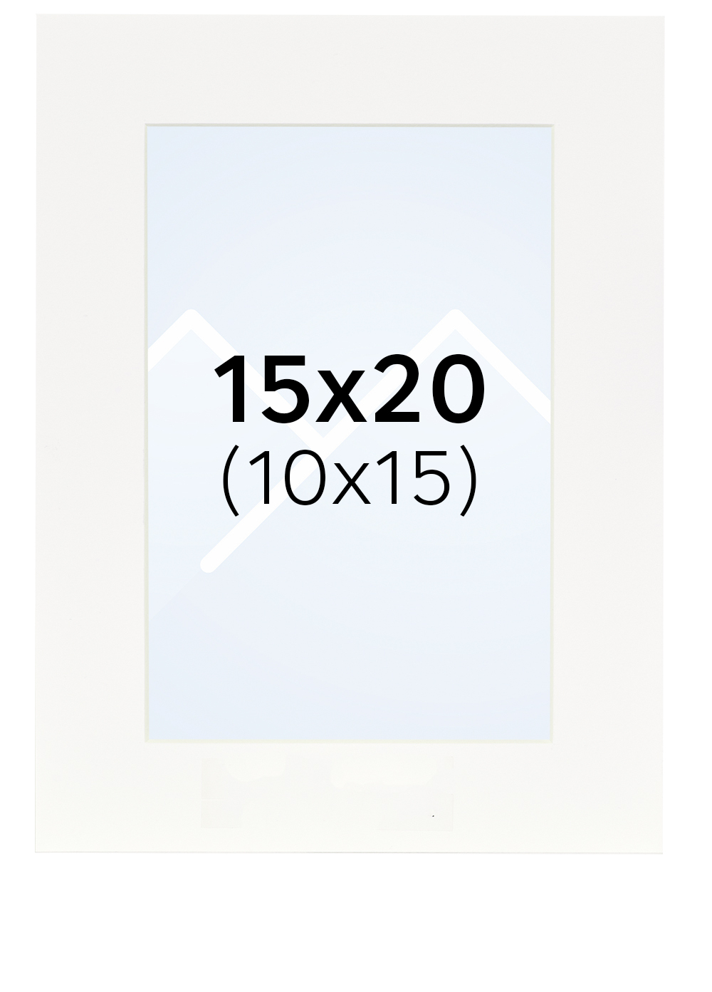 Interart Passepartout - Hvit, 10x15, 15x20