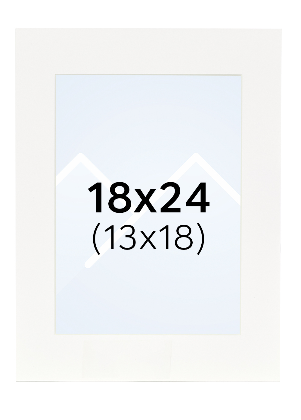 Interart Passepartout - Hvit, 13x18, 18x24