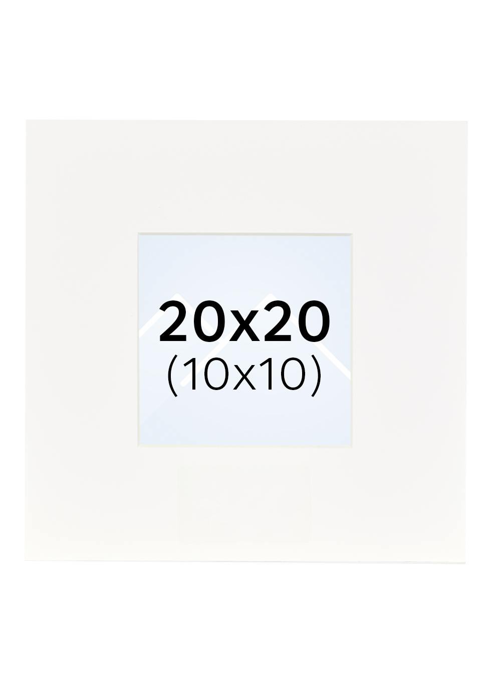 Interart Passepartout - Hvit, 10x10, 20x20