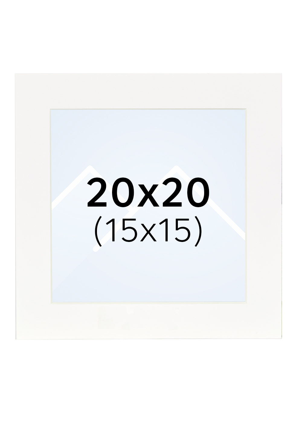 Interart Passepartout - Hvit, 15x15, 20x20